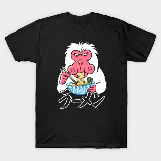 Snow Monkey Ramen T-Shirt by wloem